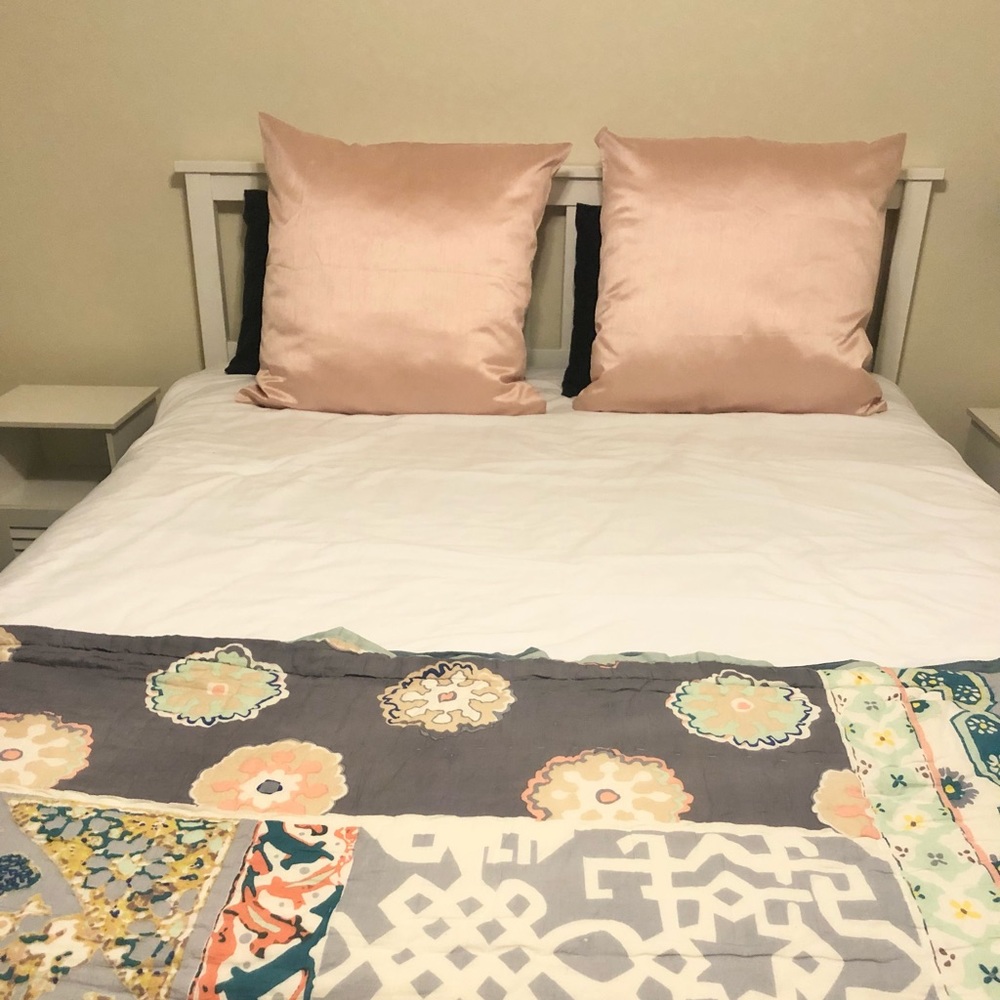 2 Blush Pink 26” Euro Sham Pillow Covers - Picture 4 of 6